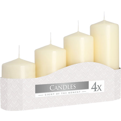 Set of Pillar Candles  50mm (11/16/22/33H) (4 pieces) - Ivory
